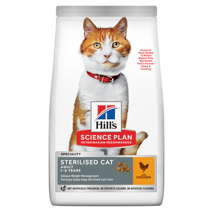Propet - Food For Cat - Dry -  Hill'S Science Plan Feline Special Line - Sterilised Adult 1-9 Chicken 10Kg