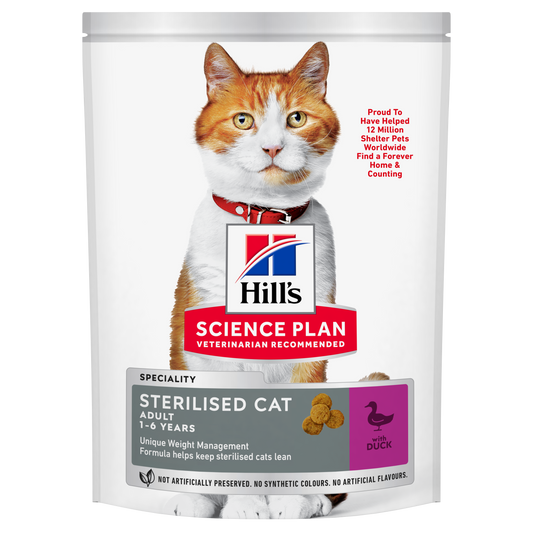 Propet - Food For Cat - Dry -  Hill'S Science Plan Feline Special Line - Sterilised Adult 1-14 Duck 300Gr