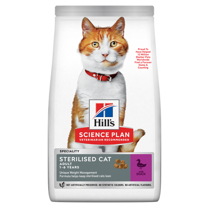 Propet - Food For Cat - Dry -  Hill'S Science Plan Feline Special Line - Sterilised Adult 1-16 Duck 3Kg