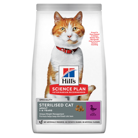 Propet - Food For Cat - Dry -  Hill'S Science Plan Feline Special Line - Sterilised Adult 1-17 Duck 10Kg