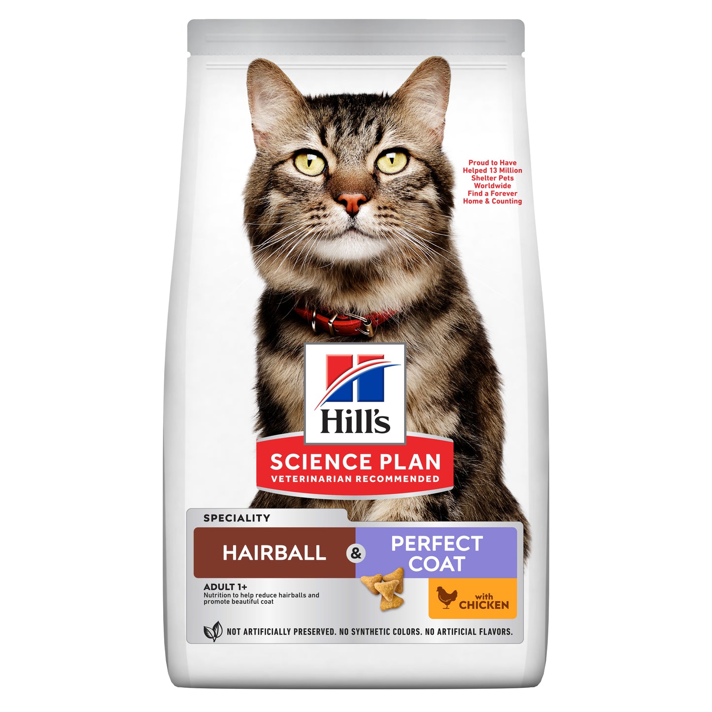 Propet - Food For Cat - Dry -  Hill'S Science Plan Feline Special Line - Hairball/ Perfect Coat Adult 1+ Chicken 1.5Kg