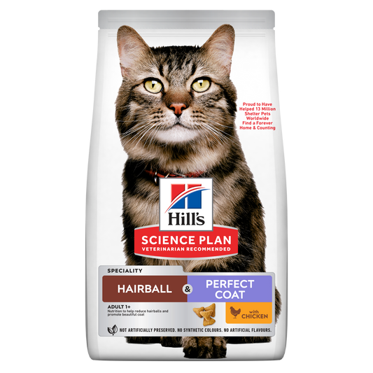 Propet - Food For Cat - Dry -  Hill'S Science Plan Feline Special Line - Hairball/ Perfect Coat Adult 1+ Chicken 3Kg