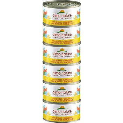 ALMO NATURE - Cat Wet Food HFC NATURAL MEGA CHICKEN BREAST 6X70GR