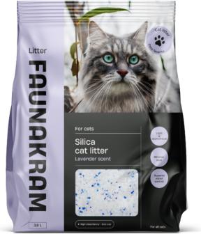 Faunakram silica cat litter lavender scent 3.8L