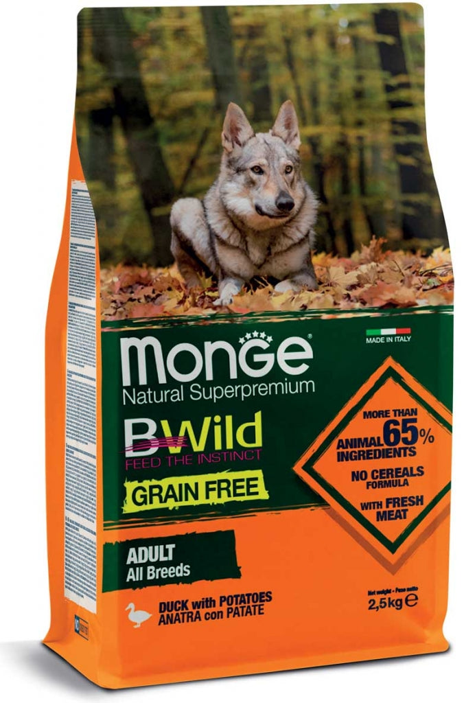 PROPET Monge Bwild Complete Food for Dogs Dry - Grain Free Adult
All Breeds Duck & Potatoes 12Kg