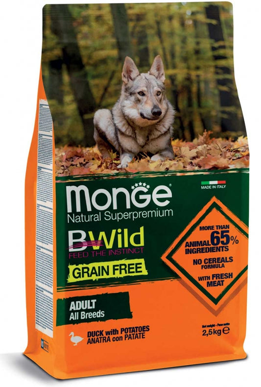 PROPET Monge Bwild Complete Food for Dogs Dry - Grain Free Adult
All Breeds Duck & Potatoes 12Kg