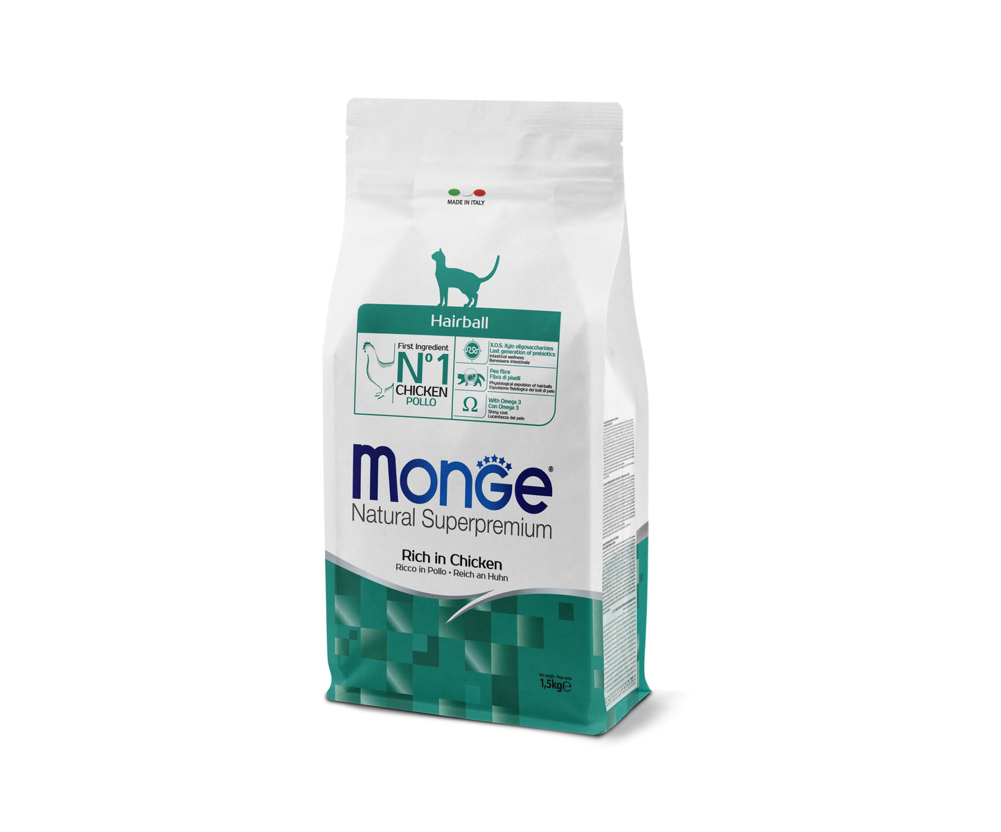 PROPET Monge Natural Superpremium Complete Food for Cats Daily Line - Special Needs Hairball Chicken 1.5Kg
