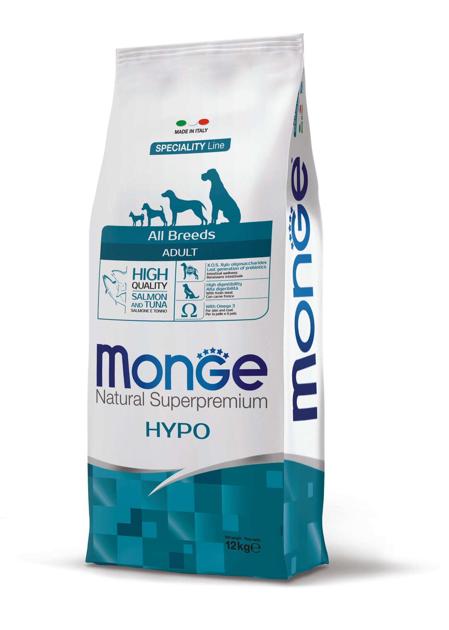 PROPET Monge Natural Superpremium Complete Food for Dogs All Breeds Adult Special Adult
All Breeds
Hypo Salmon with Tuna 12Kg