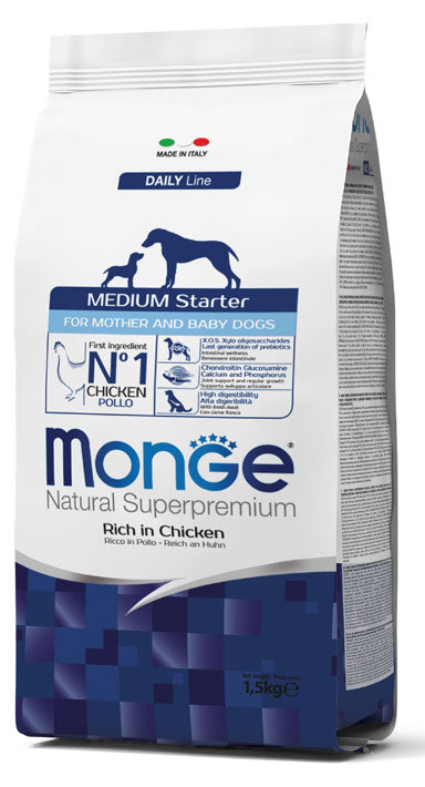 PROPET Monge Natural Superpremium Complete Food for Dogs Daily Line Medium Starter Chicken 1.5Kg