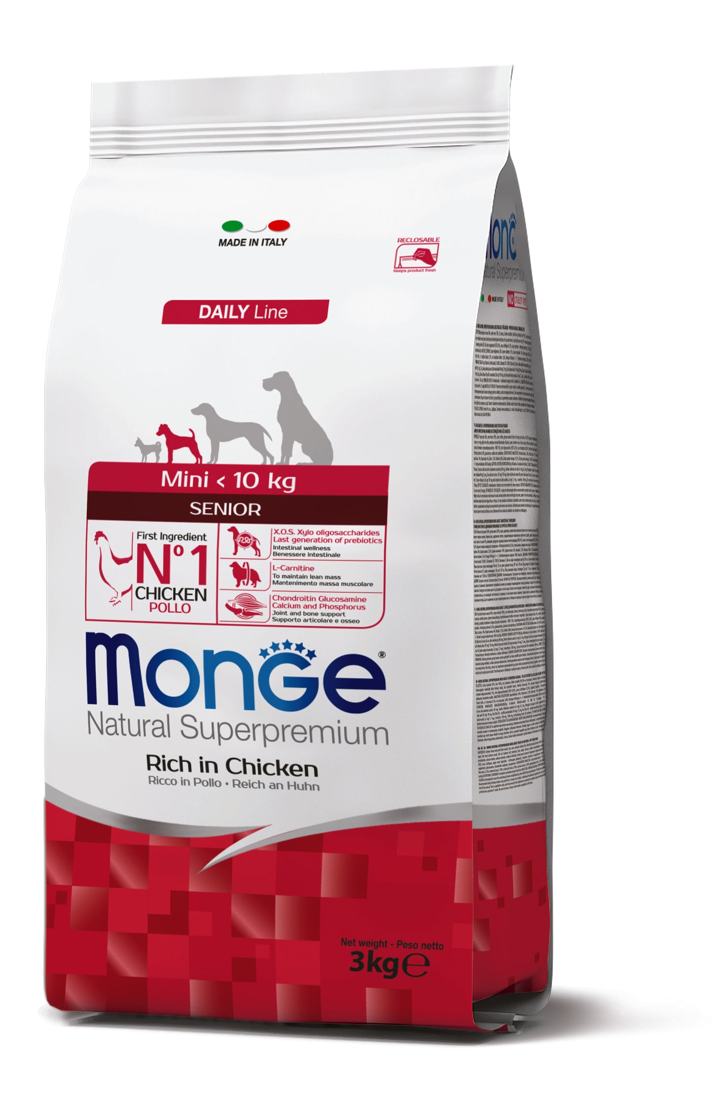 PROPET Monge Natural Superpremium Complete Food for Dogs Daily Line Mini Senior Chicken 3Kg