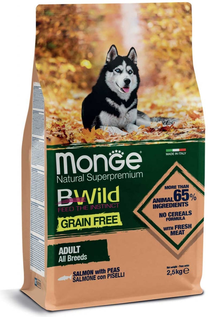 PROPET Monge Bwild Complete Food for Dogs Dry - Grain Free Adult
All Breeds Salmon & Peas 12Kg