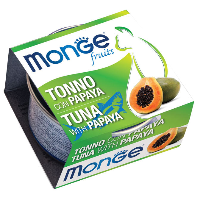 PROPET Monge WET Food For Cats - Fruit - Complementary Food Adult Tuna & Papaya Cans 80gr
(Box of 24)