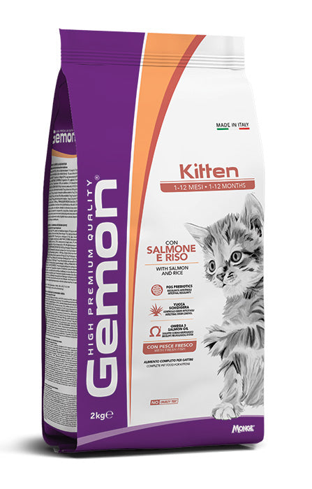 PROPET Gemon Complete Food for Cats - Dry Kitten Kitten Salmon & Rice 2Kg