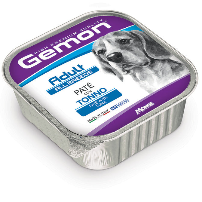 PROPET Gemon Complete Food for Dogs - Wet Pouches - Chunkies Adult
All Breeds Tuna
(Pâté) Trays 150gr
(Box of 24)