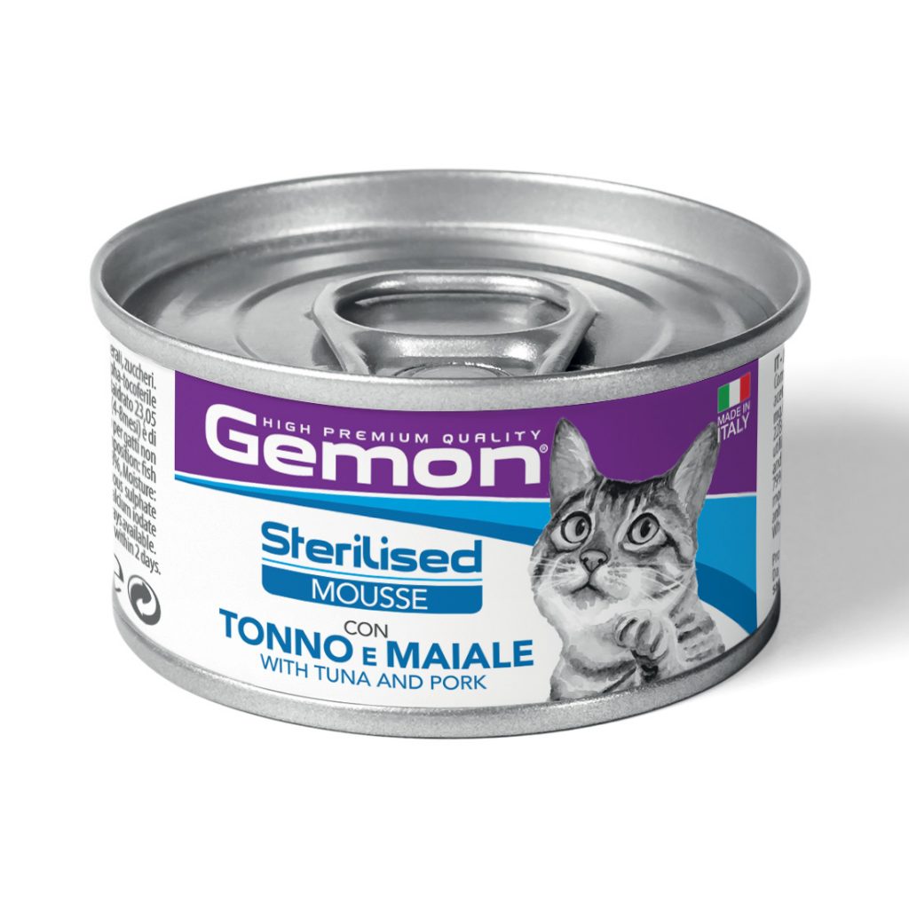 PROPET Gemon Complete Food for Cats - Wet Cans - Mousse Adult
Sterilised Tuna & Pork
(Mousse)