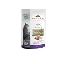 ALMO NATURE - Cat Wet Food NATURAL HFC CHICKEN & SHRIMPS 55GR
