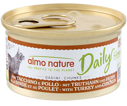 ALMO NATURE - Cat Wet Food DAILY CHUNKS TURKEY & CHICKEN 85GR
