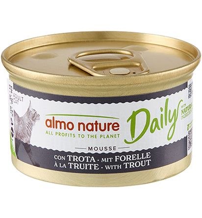 ALMO NATURE - Cat Wet Food DAILY MOUSSE TROUT 85GR
