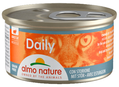 ALMO NATURE - Cat Wet Food DAILY MOUSSE STURGEON FOR CATS 85GR