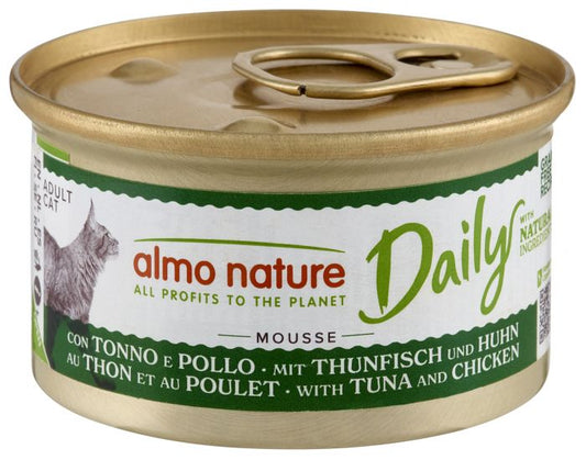 ALMO NATURE - Cat Wet Food DAILY MOUSSE TUNA & CHICKEN 85GR