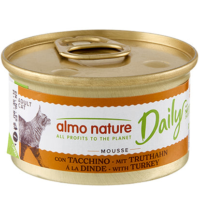 ALMO NATURE - Cat Wet Food DAILY MOUSSE TURKEY FOR CATS 85GR