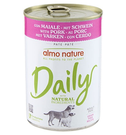 ALMO NATURE - Dog Wet Food DAILY PORK RECIPE 400GR
