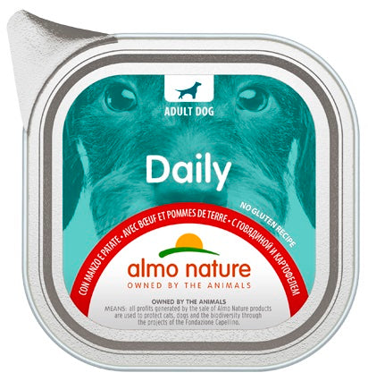 ALMO NATURE - Dog Wet Food DAILY DOG BEEF & POTATOES 100GR