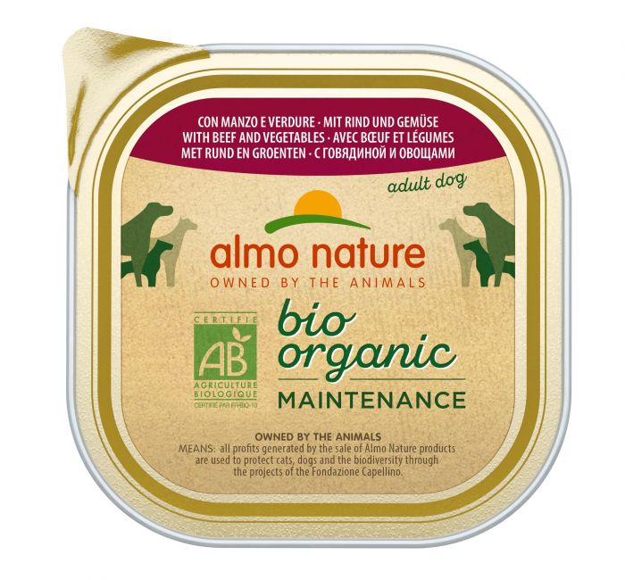 ALMO NATURE - Dog Wet Food ORGANIC BEEF & VEGETABLES 300GR