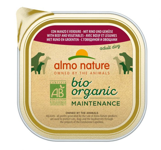 ALMO NATURE - Dog Wet Food ORGANIC BEEF & VEGETABLES 300GR