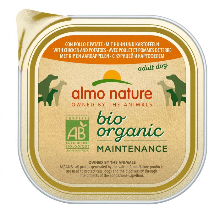 ALMO NATURE - Dog Wet Food ORGANIC CHICKEN & POTATOES 300GR