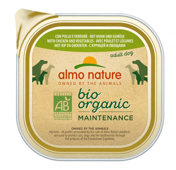 ALMO NATURE - Dog Wet Food ORGANIC CHICKEN & VEGETABLES 300GR