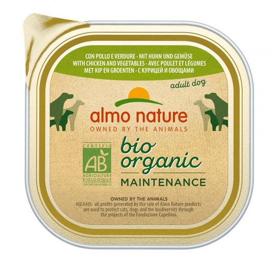 ALMO NATURE - Dog Wet Food ORGANIC CHICKEN & VEGETABLES 300GR