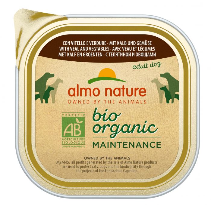 ALMO NATURE - Dog Wet Food ORGANIC VEAL & VEGETABLES 300GR