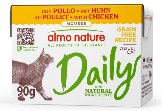 ALMO NATURE - Cat Wet Food DAILY MOUSSE CHICKEN 90GR
