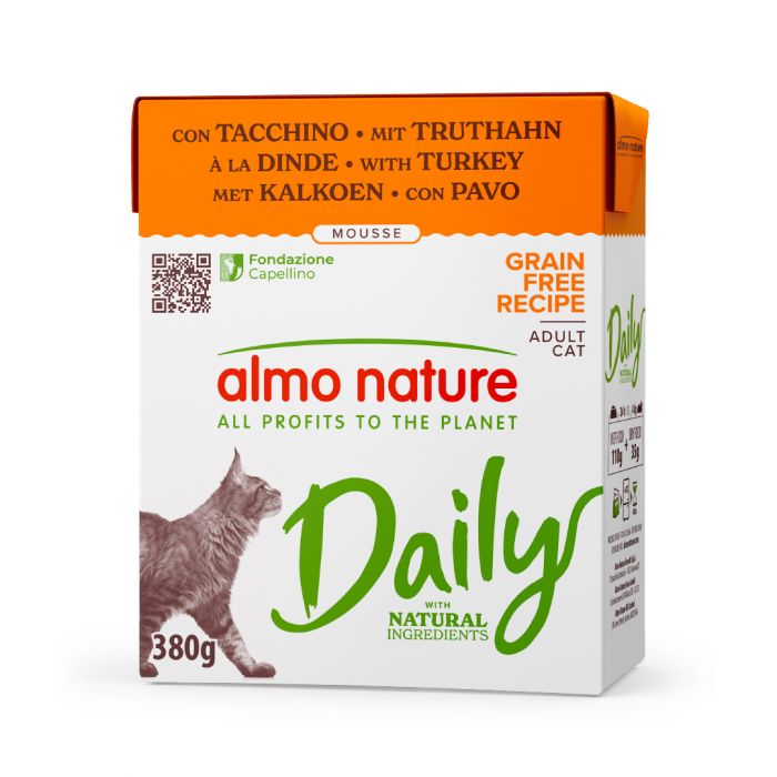 ALMO NATURE - Cat Wet Food DAILY MOUSSE TURKEY 380GR