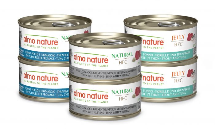 ALMO NATURE - Cat Wet Food HFC MULTI TUNA RECIPES 6X70GR