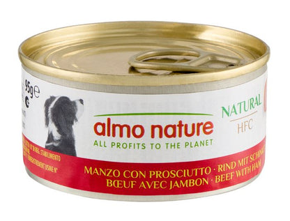 ALMO NATURE - Dog Wet Food HFC BEEF & HAM FOR DOGS 95GR