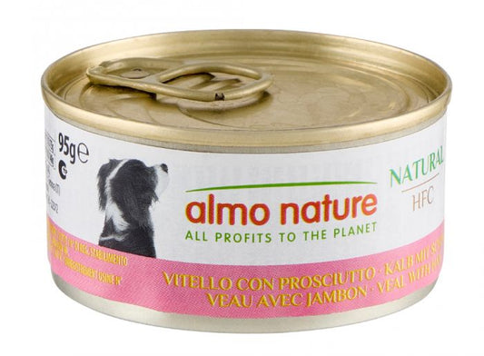ALMO NATURE - Cat Wet Food HFC VEAL & HAM FOR DOGS 95GR