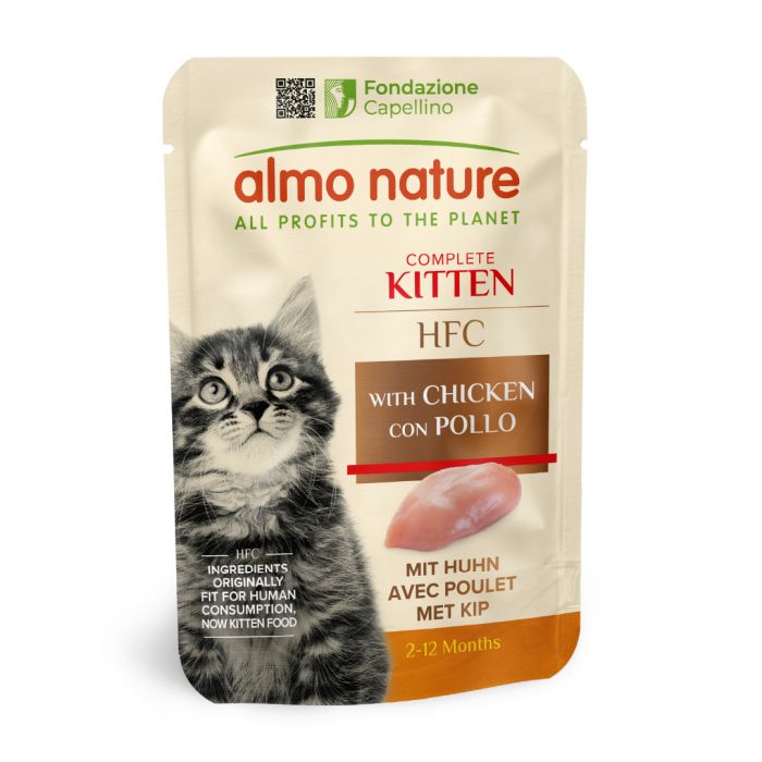 ALMO NATURE - Cat Wet Food HFC COMPLETE CHICKEN FOR KITTENS 55GR