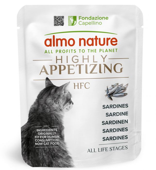ALMO NATURE - Cat Wet Food HFC HIGHLY APPETIZING SARDINES 50GR
