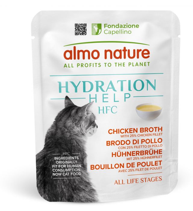 ALMO NATURE - Cat Treats HYDRATION HELP CHICKEN BROTH 50GR