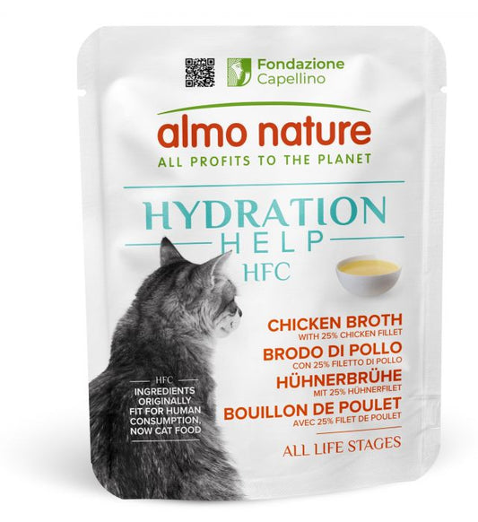 ALMO NATURE - Cat Treats HYDRATION HELP CHICKEN BROTH 50GR