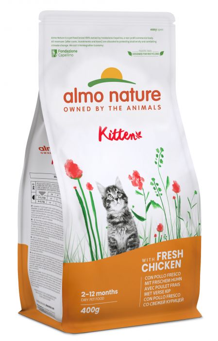 ALMO NATURE - Cat Dry Food PFC CHICKEN & RICE KITTEN 400GR