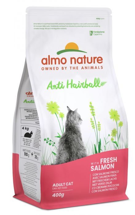 ALMO NATURE - Cat Dry Food FUNCTIONAL ANTI-HAIRBALL SALMON & RICE 400G