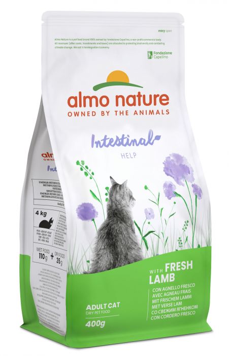 ALMO NATURE - Cat Dry Food FUNTIONAL DIGESTIVE HELP LAMB & RICE 400GR