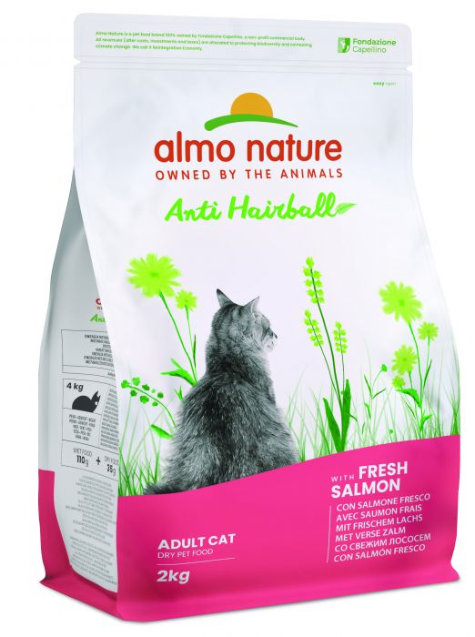 ALMO NATURE - Cat Dry Food FUNCTIONAL ANTI-HAIRBALL SALMON & RICE 2KG