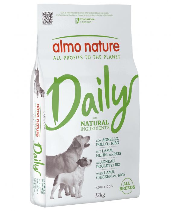 ALMO NATURE - Dog Wet Food DAILY DOG LAMB, CHICKEN & RICE 12KG