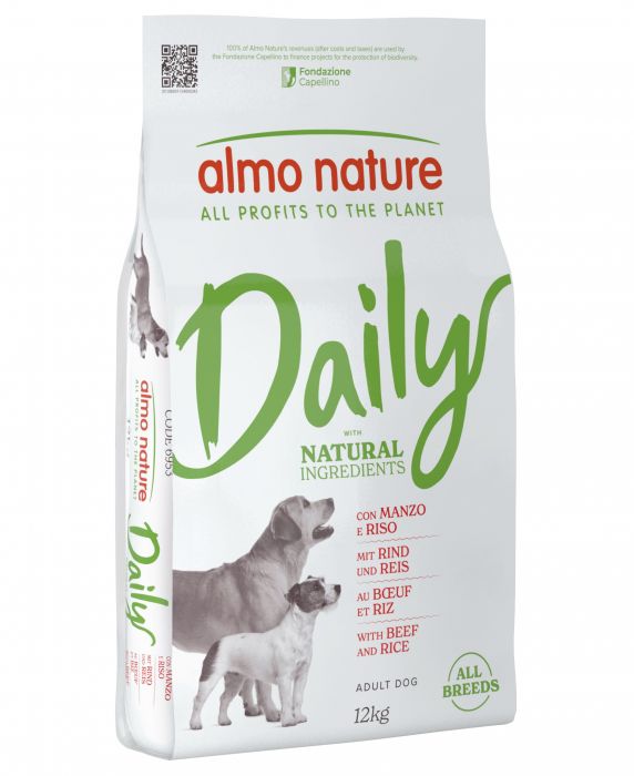 ALMO NATURE - Dog Wet Food DAILY DOG BEEF & RICE 12KG