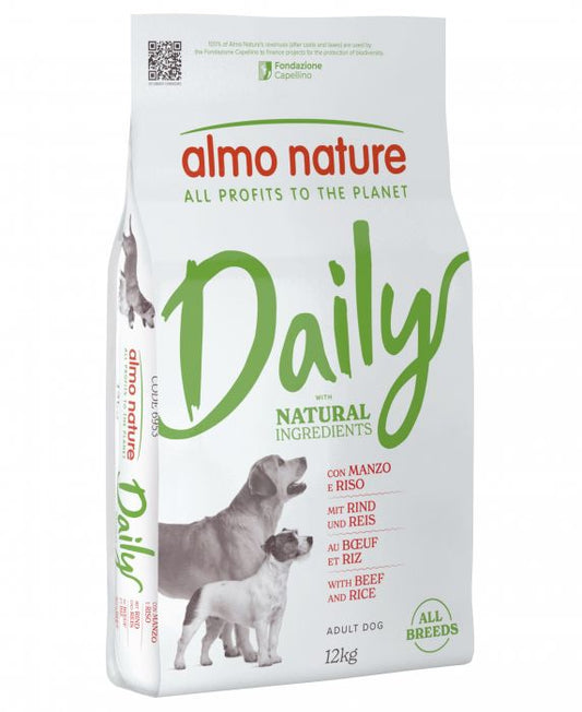 ALMO NATURE - Dog Wet Food DAILY DOG BEEF & RICE 12KG