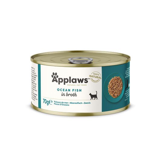 Applaws Cat Wet Food Adult Broth Tins Ocean Fish 70g-24